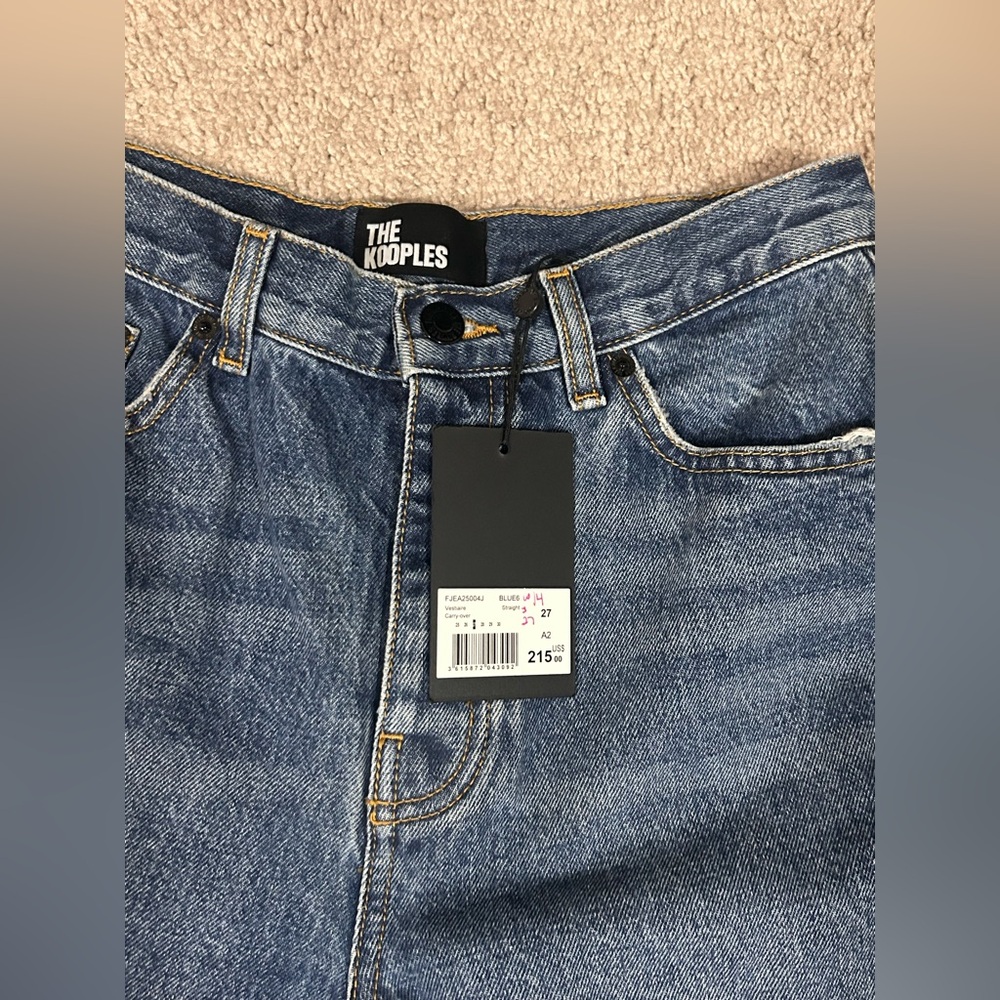 The Kooples Straight Leg Blue Jeans - Picture 4 of 6
